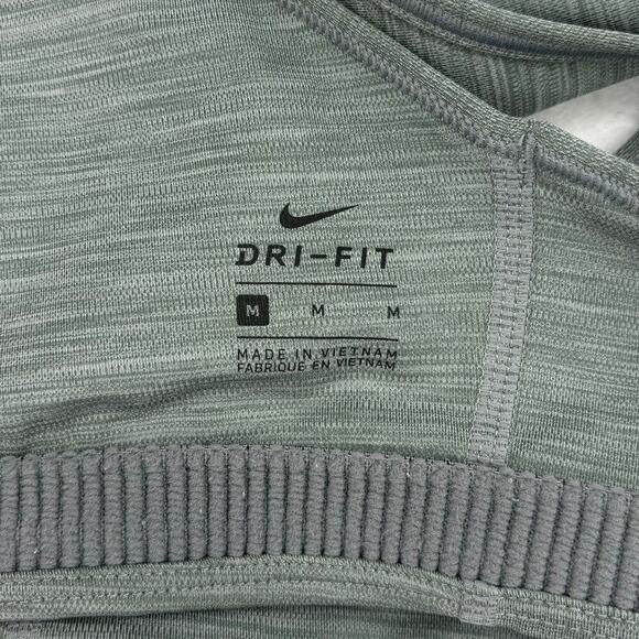 Nike Dri-Fit Sports Bra Women's Size M Racerback Gray Heather Padded - Picture 4 of 4